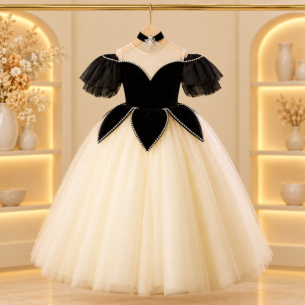Arabella Black & Champagne Princess Dress