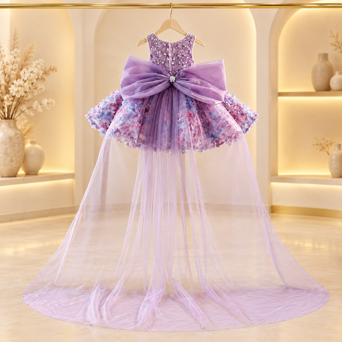Seraphina Lavender Floral Princess Dress