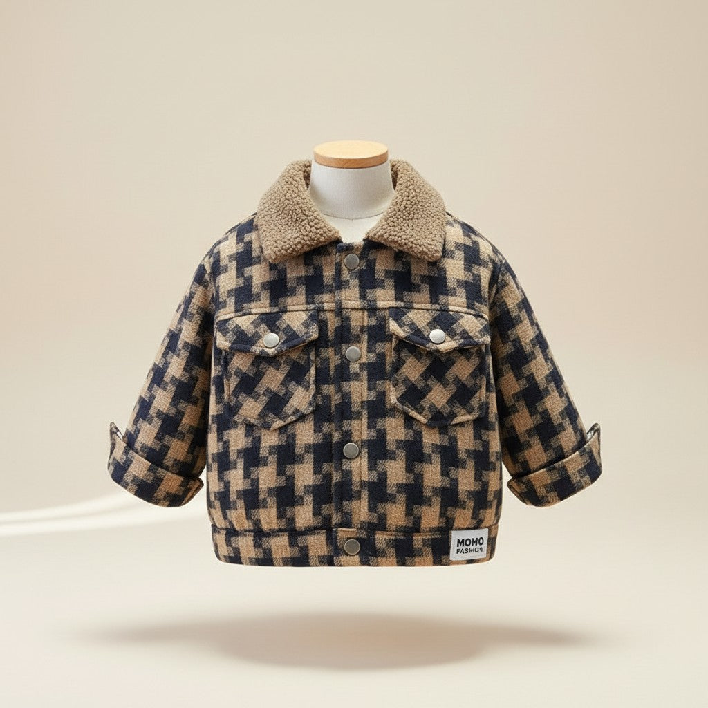 Little Explorer Sherpa Plaid Jacket