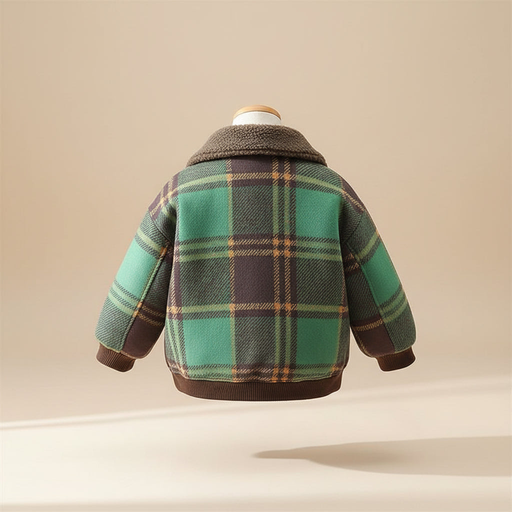 Little Explorer Plaid Sherpa