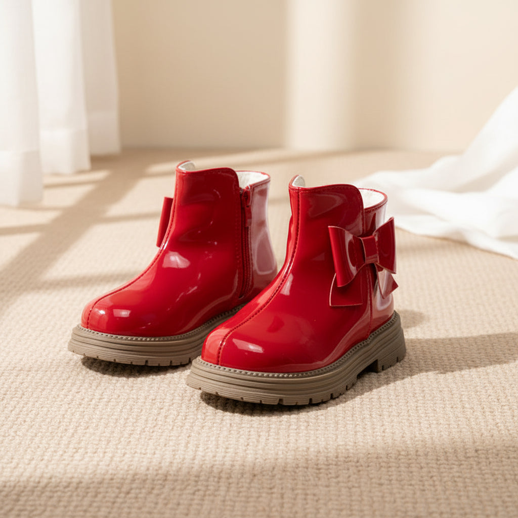 Little Bow Gloss Boots