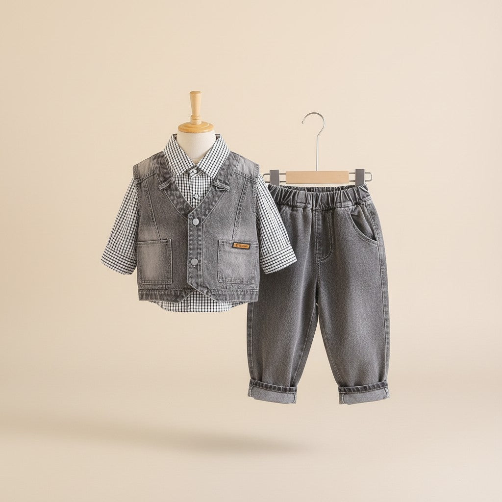 Little Gentleman Denim Set