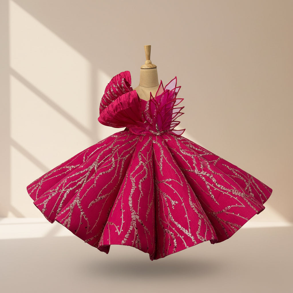 Crimson Royale Couture Dress