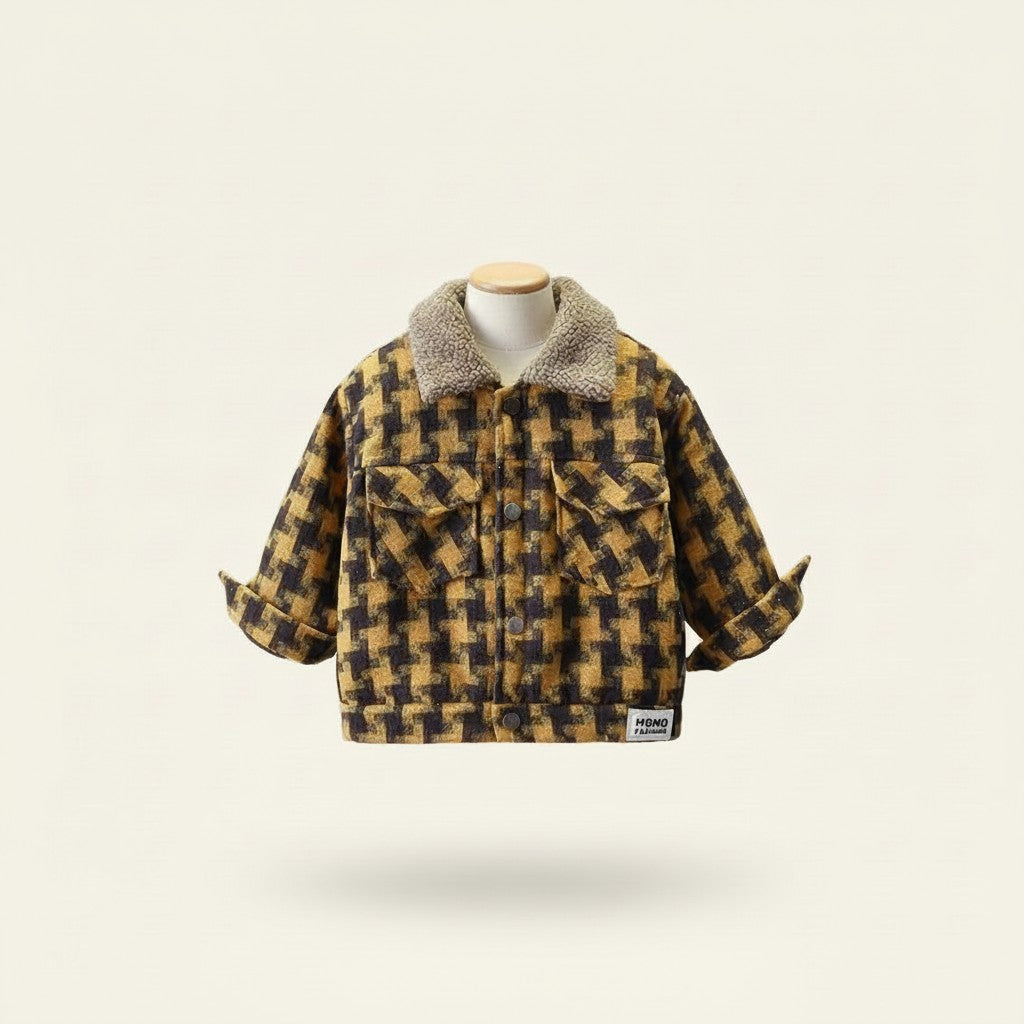 Little Explorer Sherpa Plaid Jacket