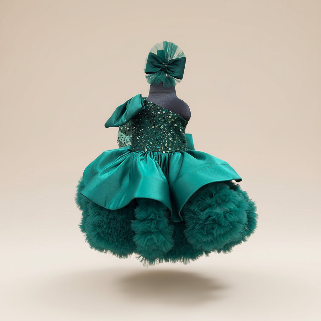 Royal Ruffle Bow Dress