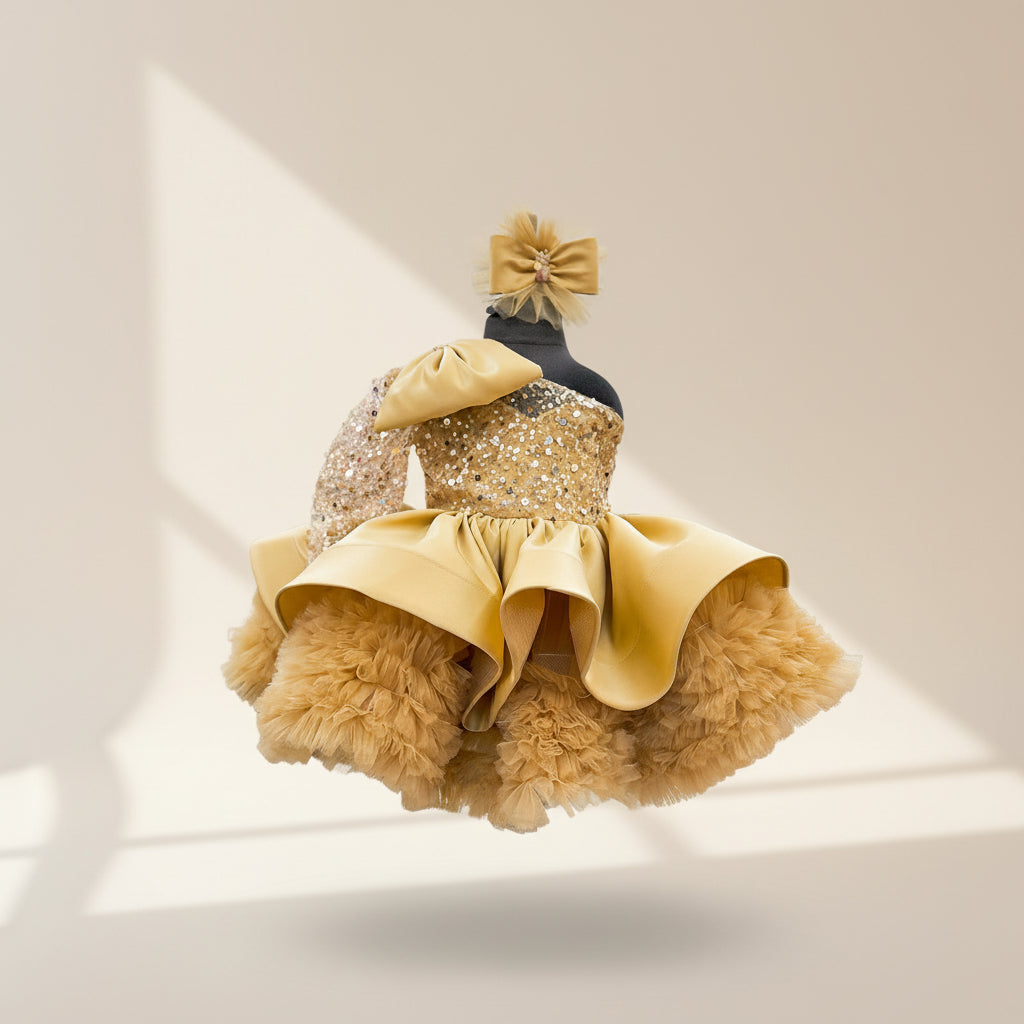 Royal Ruffle Bow Dress
