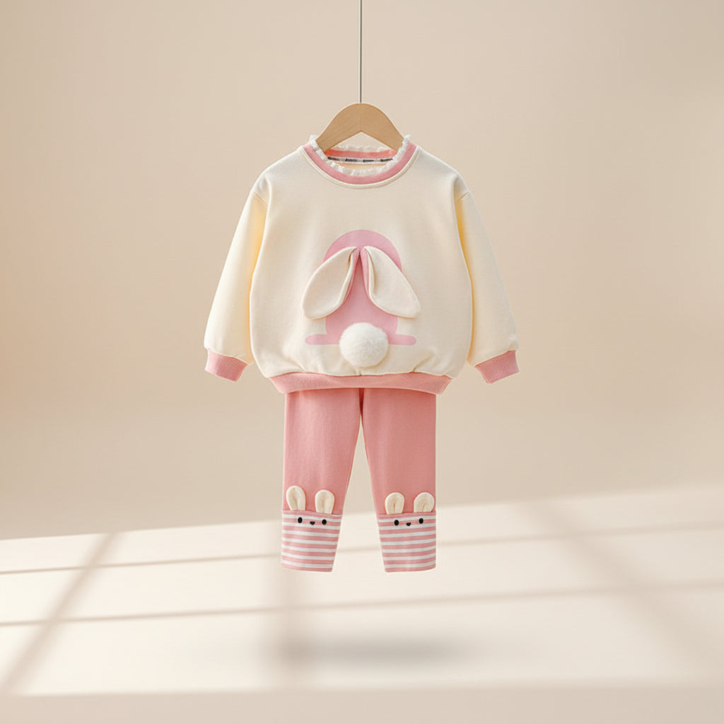 Blush Bunny Bow  Set