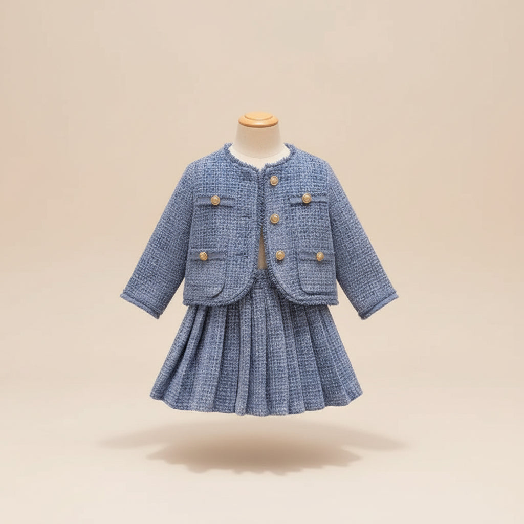 Parisian Tweed Pleated Set