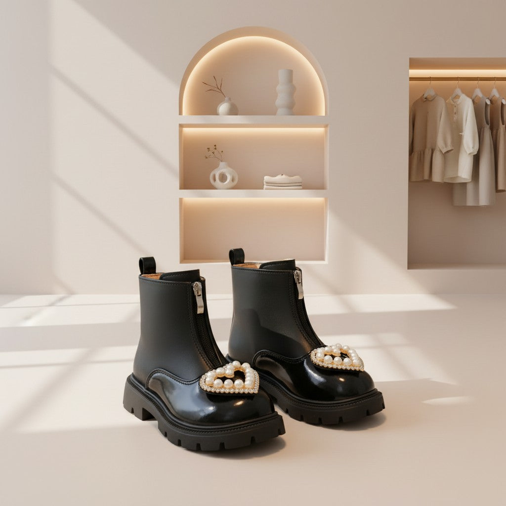 Pearl Heart Luxe Boots
