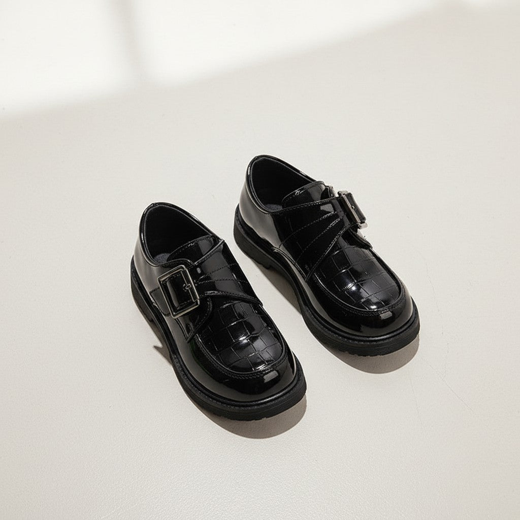 Midnight Crest Velcro Oxfords