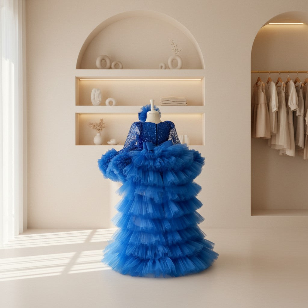 Sapphire Empress Couture Gown