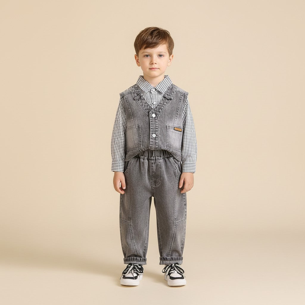 Little Gentleman Denim Set