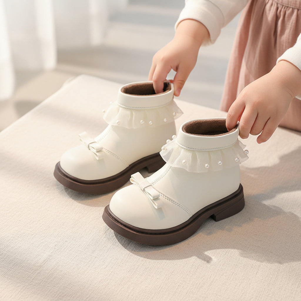 Pearl Ruffle Princess Boots