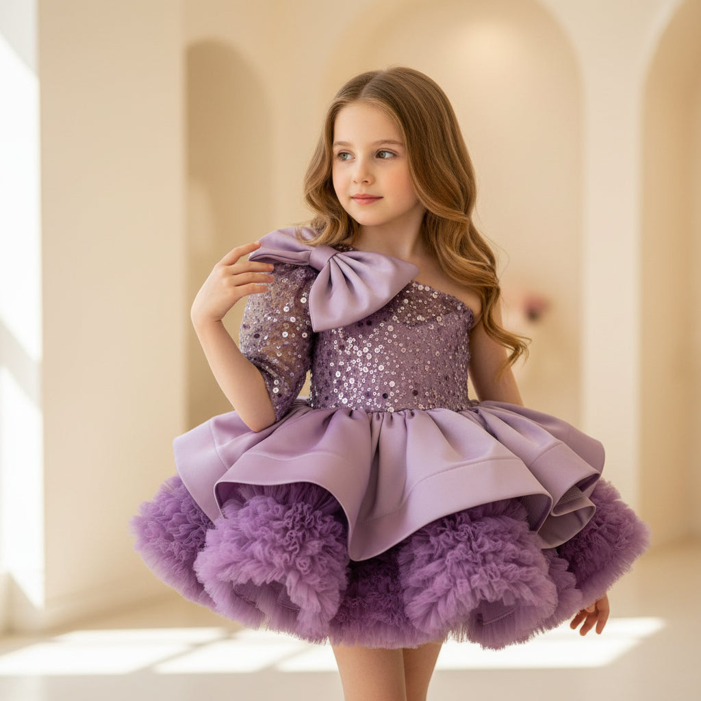 Royal Ruffle Bow Dress