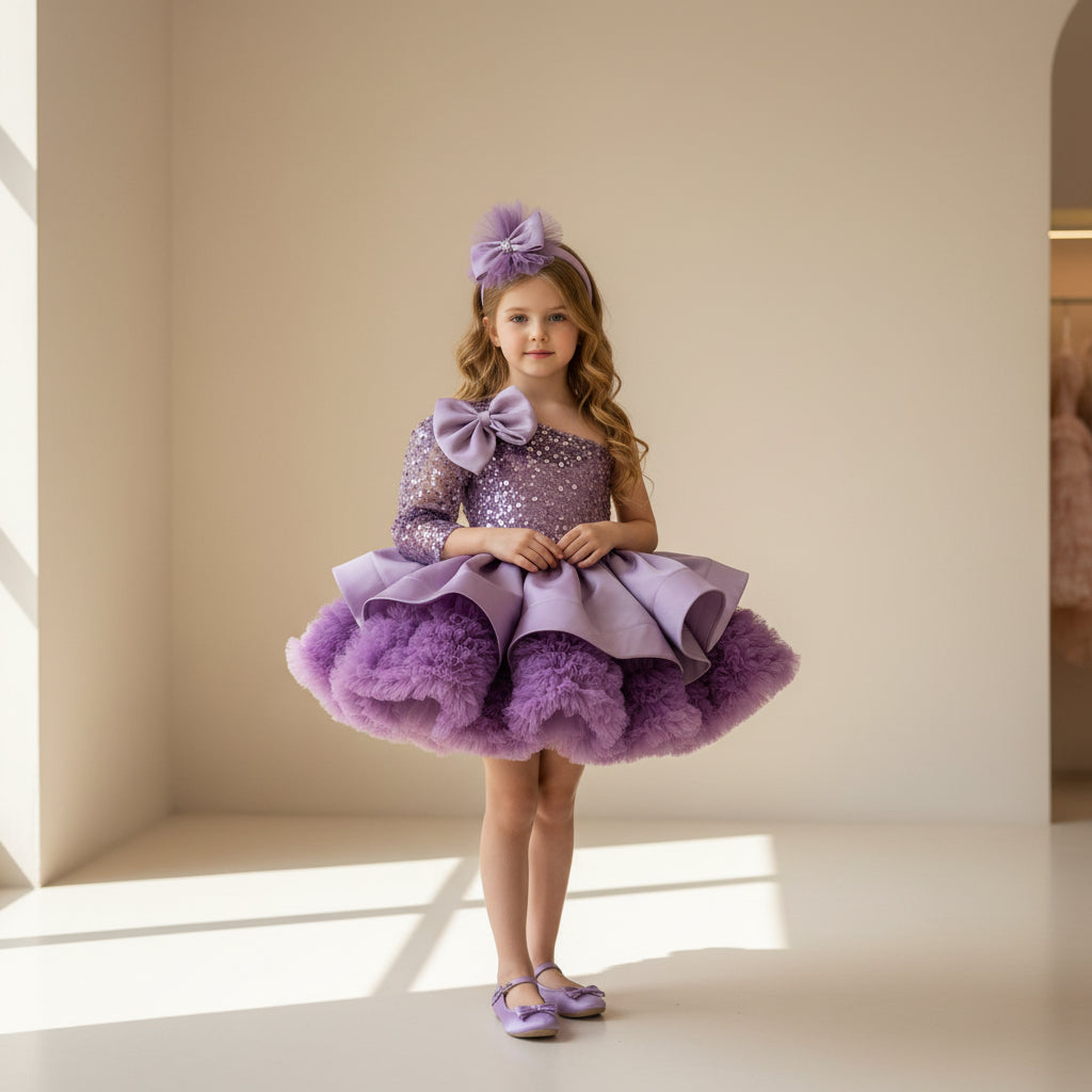 Royal Ruffle Bow Dress