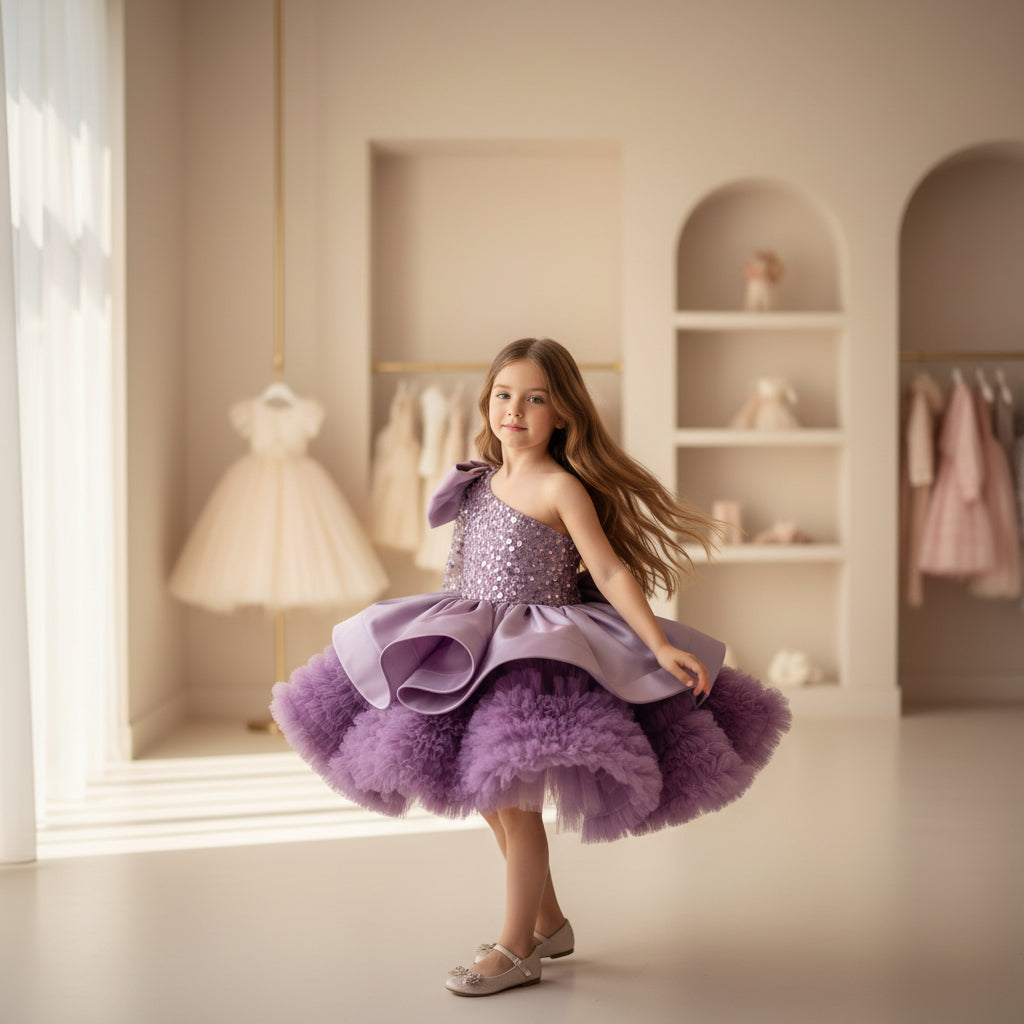 Royal Ruffle Bow Dress