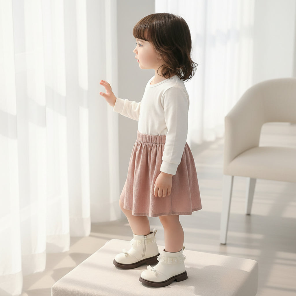 Pearl Ruffle Princess Boots