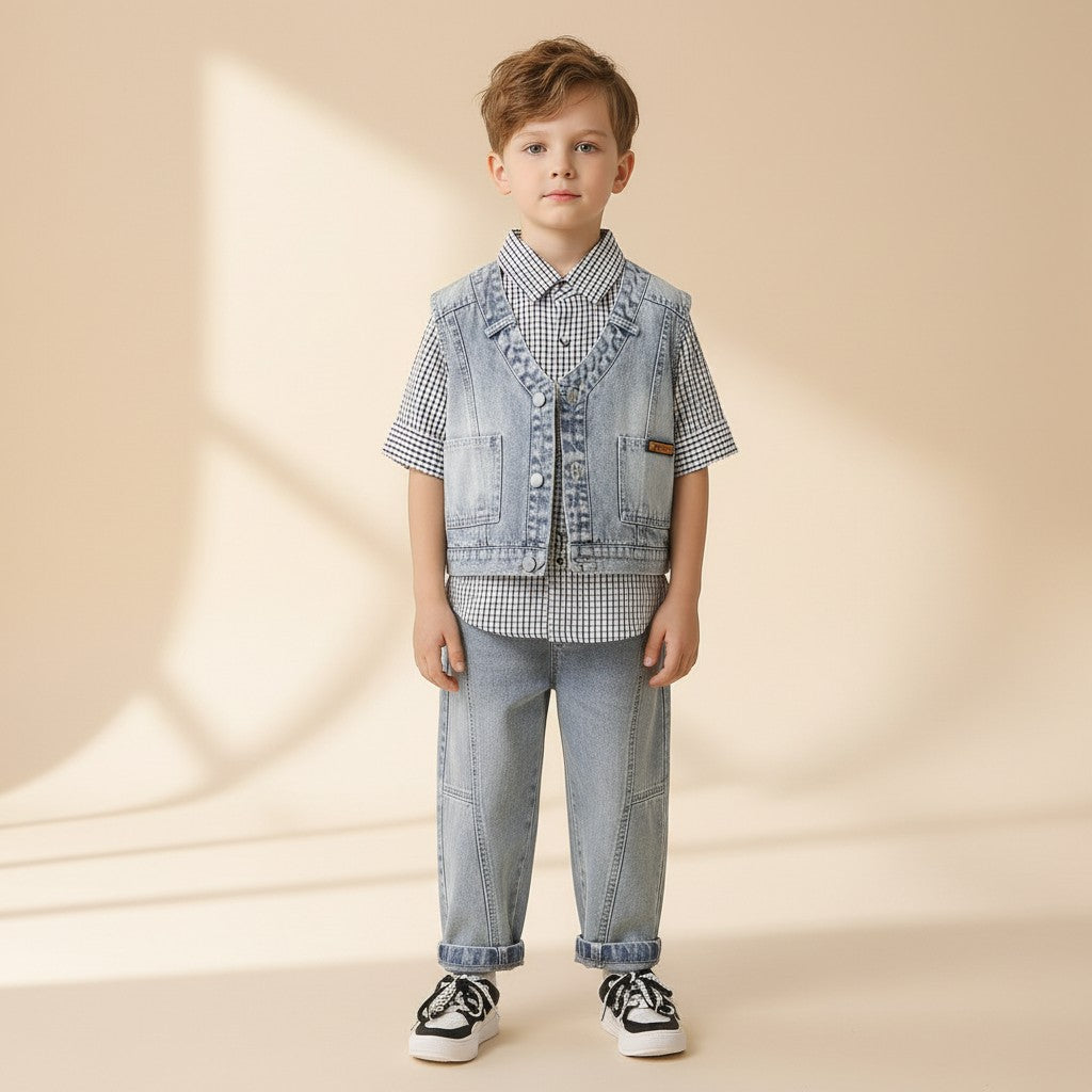 Little Gentleman Denim Set
