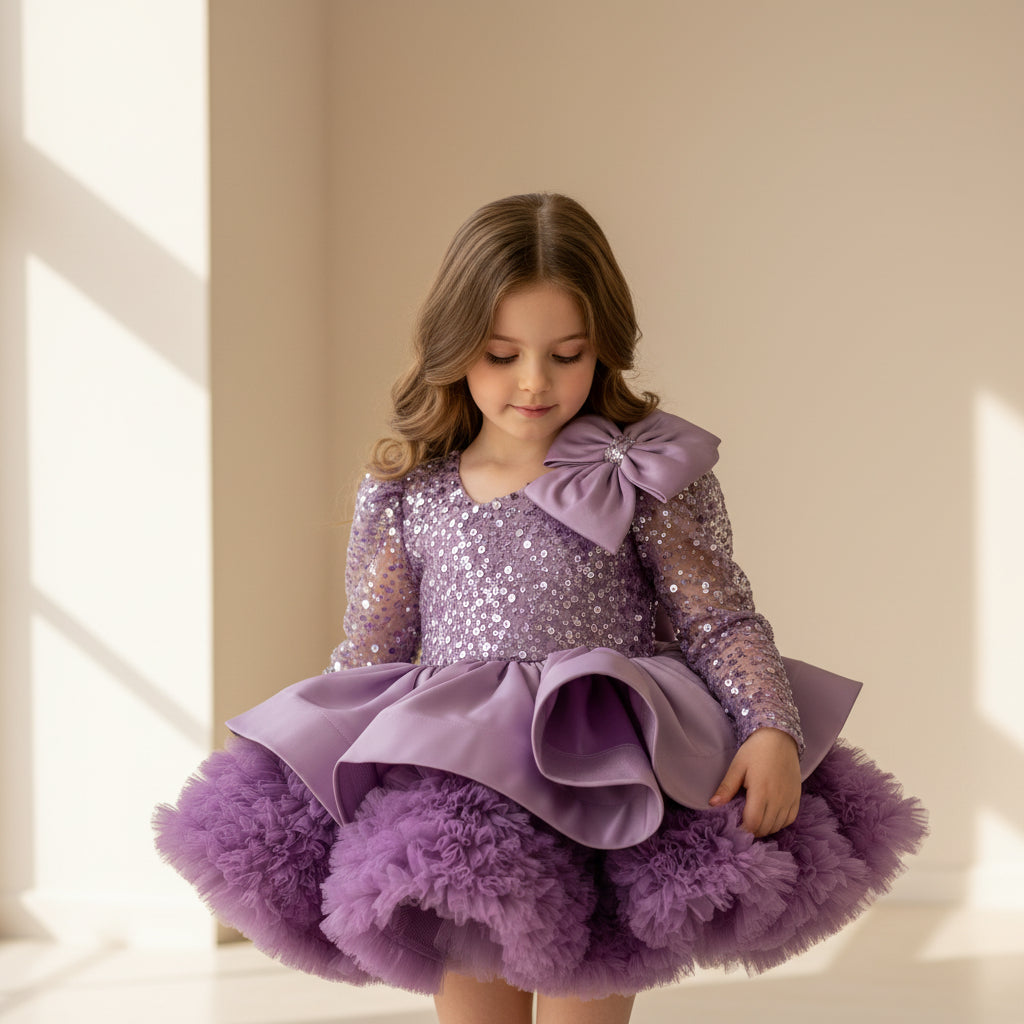 Royal Ruffle Bow Dress
