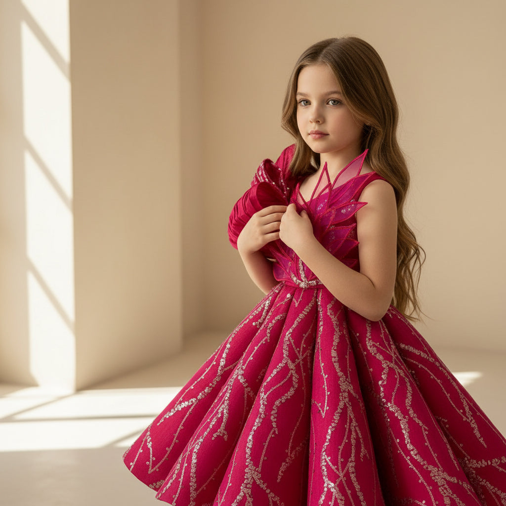 Crimson Royale Couture Dress