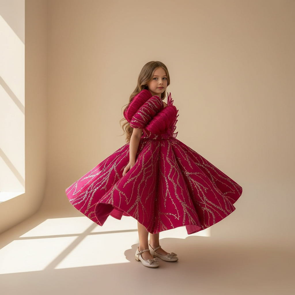 Crimson Royale Couture Dress