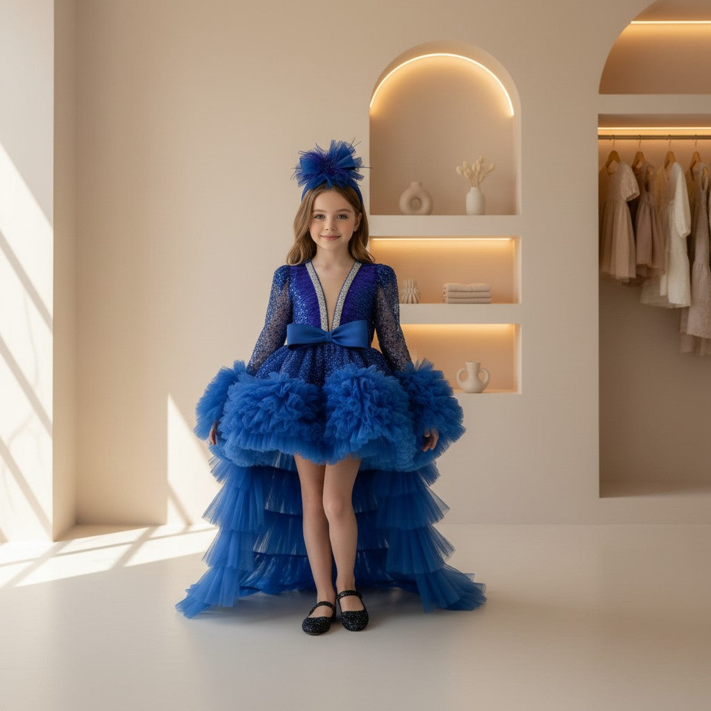 Sapphire Empress Couture Gown