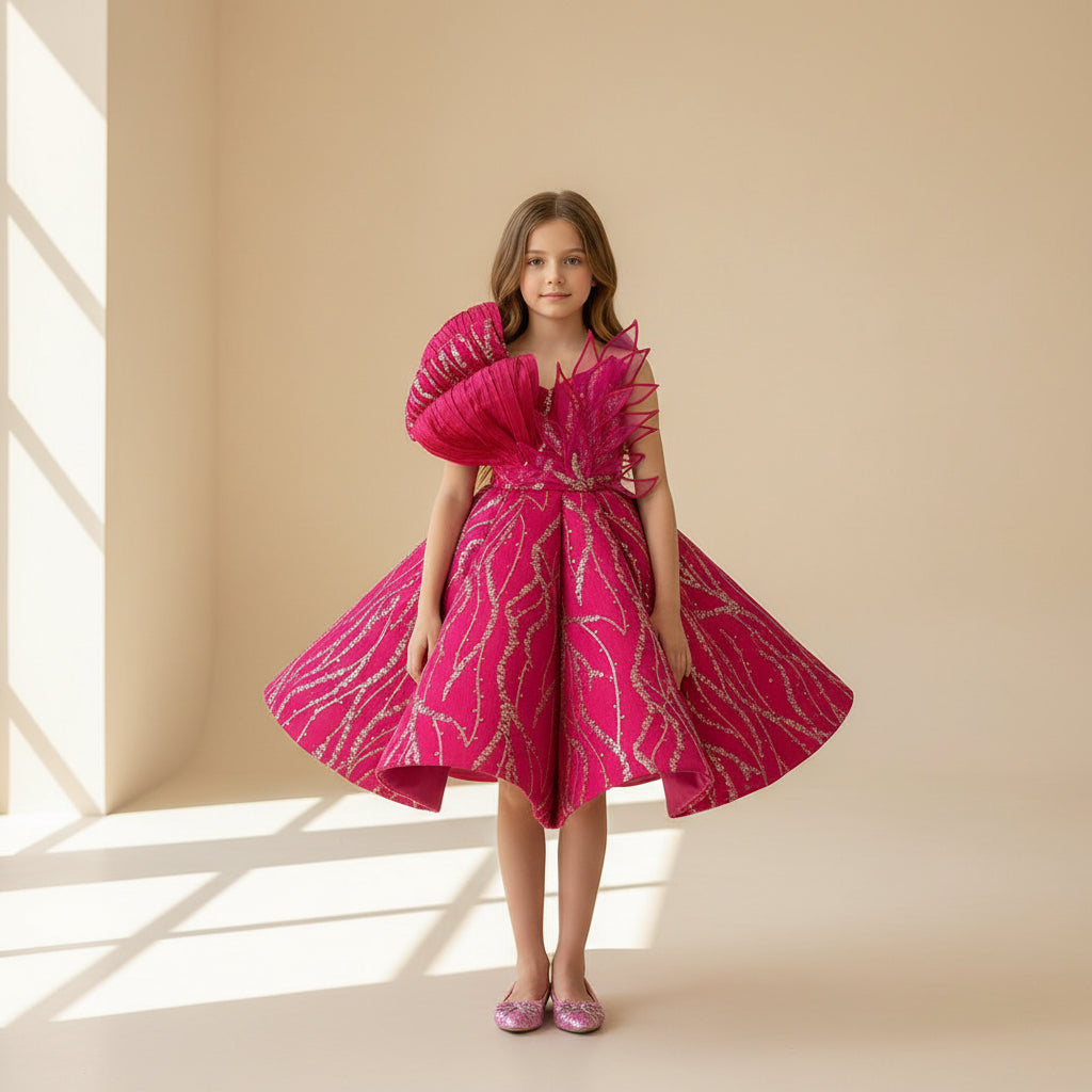 Crimson Royale Couture Dress