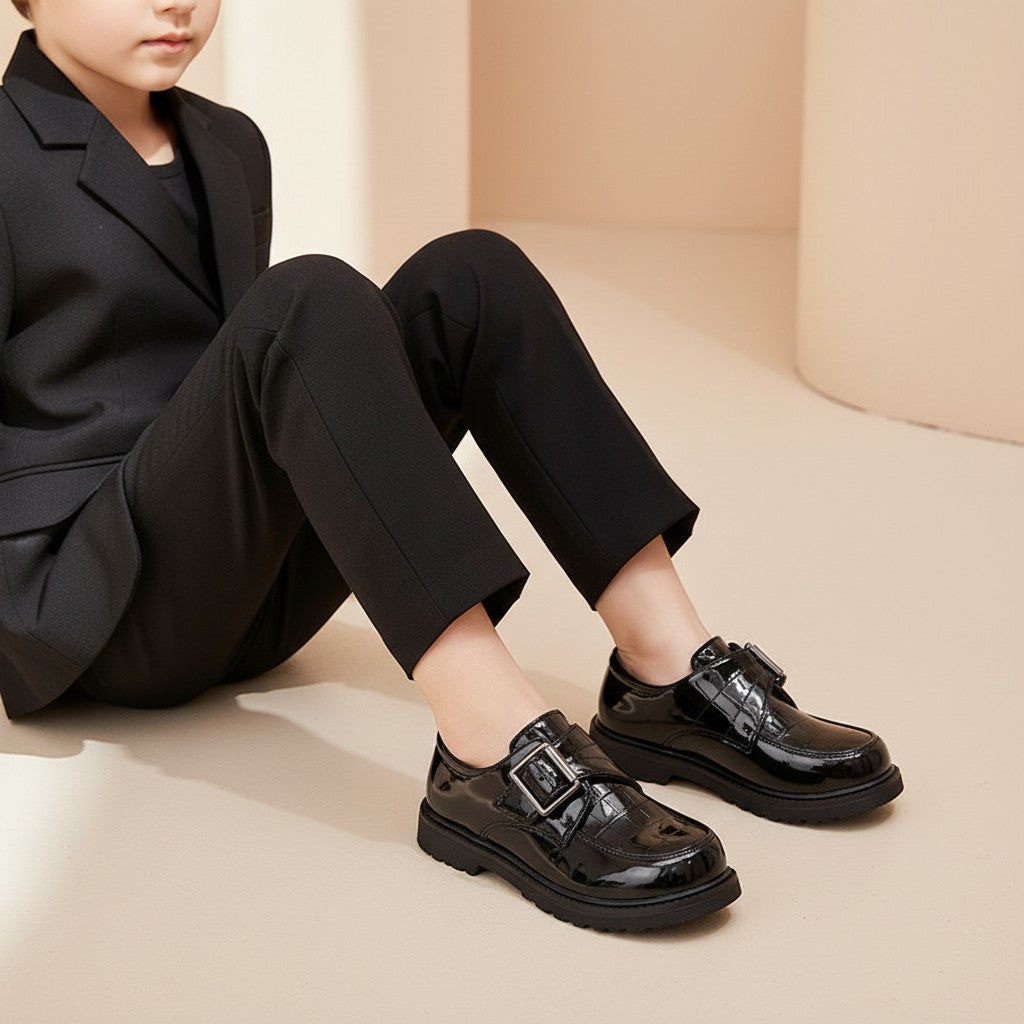 Midnight Crest Velcro Oxfords