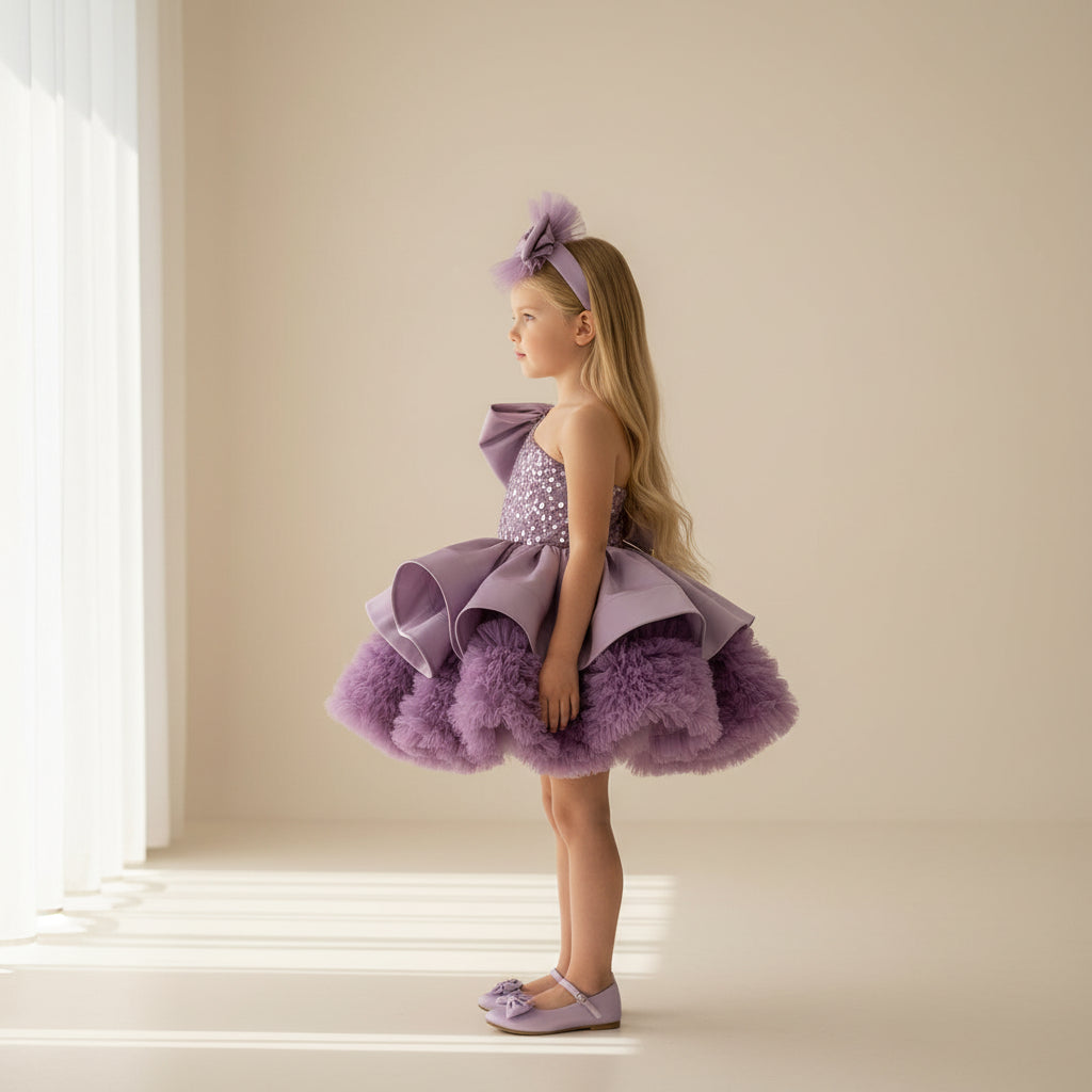 Royal Ruffle Bow Dress