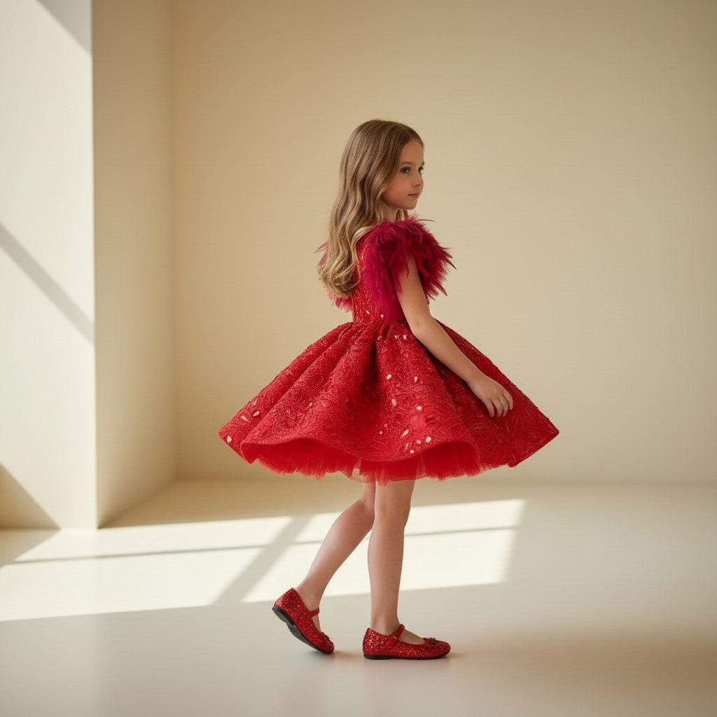 Crimson Crown Couture Dress