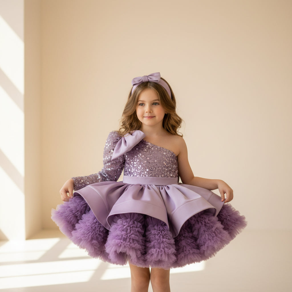 Royal Ruffle Bow Dress