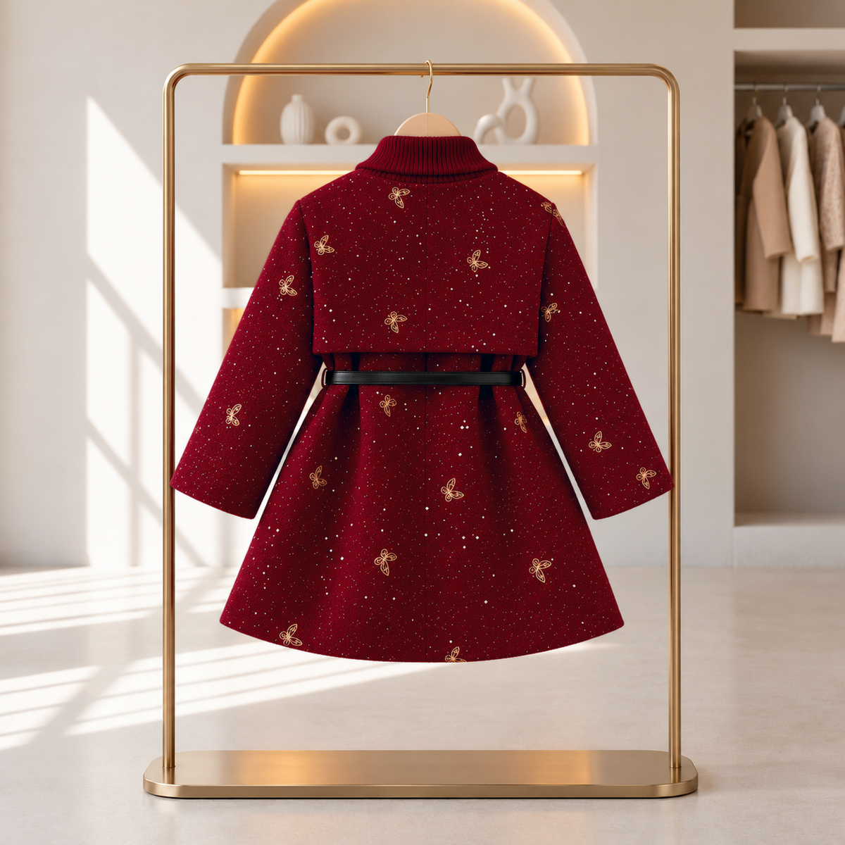 Scarlett Belted Coat & Beret Set